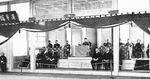 Emperor Showa at Saineikan dojo at the Imperial Palace, Tokyo, Japan, Jun 1934