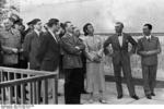 Prof. Troost, Hitler, Mrs. Troost, Adolf Ziegler (President of the Academy of Fine Arts), and Goebbels at the House of German Art, Munich, Germany, 5 May 1937