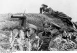 Wilhelm von Leeb and Georg von Küchler observing the front lines, Soviet Union, Sep 1941, photo 2 of 2