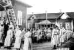 Fanni Luukkonen and Lotta Svärd leaders, Kurkijoki, Finland (now Kurkieki, Russia), 19 May 1932