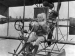 Lieutenant (jg) Marc Mitscher in an A-type seaplane, Pensacola, Florida, United States, circa 1916