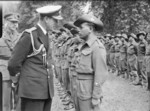 Lord Louis Mountbatten inspecting Malayan troops at Kensington Gardens, London, England, United Kingdom, Jun 1946