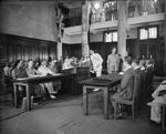 Louis Mountbatten at the surrender ceremony, Municipal Building, Singapore, 12 Sep 1945, photo 2 of 2