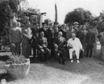 Chiang Kaishek, Franklin Roosevelt, and Winston Churchill at the Cairo Conference, Egypt, Nov 1943, photo 3 of 3