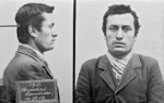 Swiss police mugshot of Benito Mussolini, 19 Jun 1903