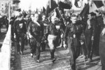 Benito Mussolini, Cesare Maria de Vecchi, and Michele Bianchi, Naples, Italy, 1922