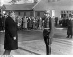 Lieutenant Colonel Osterkamp taking commanding of a garrison at Werneuchen, Brandenburg, Germany, 27 Nov 1937