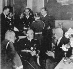 Joachim von Ribbentrop, Edward Rydz-Śmigły, and Ignacy Mościcki, Warsaw, Poland, early 1939