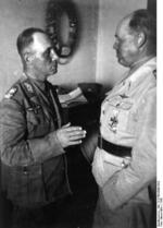 Erwin Rommel and Albert Kesselring in conversation, North Africa, 1942, photo 1 of 2