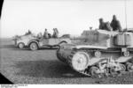 Erwin Rommel with Italian troops and a Semovente 75/18 self-propelled gun, North Africa, 1942