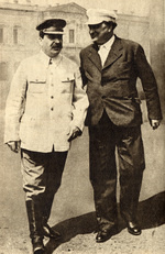 Joseph Stalin and Georgi Dimitrov, Moscow, Russia, 1936