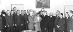 Harry Truman being sworn in as the President of the United States, White House, Washington DC, United States, 12 Apr 1945