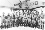 Commander Richmond Turner (center) with other aviators at Naval Air Station, Pensacola, Florida, United States, 1927