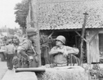 Lieutenant General Walton Walker and Major General Lindsay Silvester, France, late Aug 1944