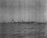 USS Anzio at anchor in the Huangpu River, Shanghai, China, Dec 1945