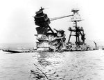 Wreckage of USS Arizona, 10 Dec 1941. Photo 3 of 3