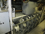 Forward engine room of museum ship Becuna, Philadelphia, Pennsylvania, United States, 22 Oct 2011