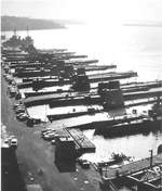 USS Toro, USS Irex, USS Trout, USS Bergall, USS Sea Owl, USS Cavalla, USS Sea Robin, USS Piper, and other submarines, Groton, Connecticut, United States, 1957