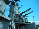 Quadruple 40mm Bofors anti-aircraft mount aboard museum ship USS Cassin Young, Boston, Massachusetts, United States, 4 Jul 2010, photo 2 of 2