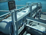 Depth charge rack aboard museum ship USS Cassin Young, Boston, Massachusetts, United States, 4 Jul 2010