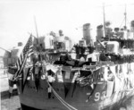 Recommissioning ceremony of USS Cassin Young, Long Beach Naval Shipyard, California, United States, 8 Sep 1951