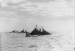 HMS Edinburgh, HMS Hermione, and HMS Euryalus escorting the Operation Halberd convoy to Malta, Sep 1941