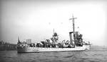 Ellet anchored off New York City during a naval review in 1939