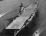 Franklin in the Elizabeth River, off Norfolk, Virginia, United States, 21 Feb 1944, photo 2 of 4