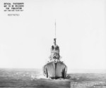 Bow view of USS Grayback off Hunter