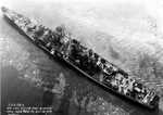 Aerial view of large cruiser Guam, Philadelphia Navy Yard, Pennsylvania, United States, 25 Oct 1944, photo 3 of 5