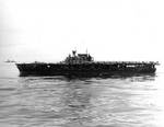 Hornet in South Pacific, 15 May 1942, a week after the Battle of Coral Sea and the day before she was recalled to Pearl Harbor to prepare for the Battle of Midway.