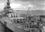 USS Iowa entering floating drydock ABSD-2 for temporary repairs, Seeadler Harbor, Manus, Admiralty Islands, 28 Dec 1944, photo 3 of 3