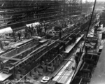 Battleship Iowa under construction, New York Navy Yard, New York, United States, 30 Sep 1940, photo 2 of 2