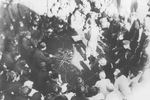 Lieutenant Ichiro Kitajima briefing his bomber crews on the Pearl Harbor attack aboard carrier Kaga, 6 Dec 1941