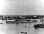 French cruiser La Motte-Picquet at Shanghai, China, late May or early Jun 1939; note HMS Birmingham ahead of  La Motte-Picquet, USS Chaumont aft of La Motte-Picquet