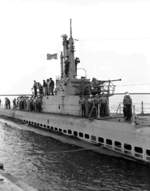 USS Manta at Pearl Harbor, US Territory of Hawaii, 10 Sep 1945, photo 1 of 2