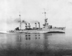 USS Marblehead underway during top speed trials, 15 Aug 1924