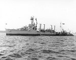 Memphis off New York City, United States, 2 Nov 1942, with a barge and harbor tug alongside, photo 1 of 2