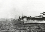 Musashi, Yamato, Mogami, and Nagato in Brunei Bay, Oct 1944