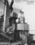 View of starboard side 40mm Bofors mount aboard USS North Carolina, Pearl Harbor Navy Yard, US Territory of Hawaii, 15 Nov 1942