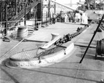 View aboard USS North Carolina during final fitting out, New York, New York, United States, Nov-Dec 1941