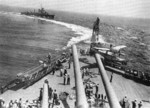 OS2U Kingfisher aircraft preparing for launch aboard North Carolina during the ship