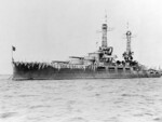 USS Oklahoma wearing experimental camouflage, circa 1917