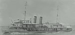 Port bow view of US Navy river gunboat Panay during her standardization trial off Woosung, China, 30 Aug 1928