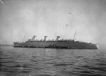 RMS Queen Mary at anchor, 1940s