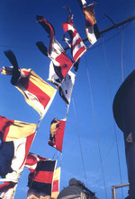 Signal flags flying from Sanborn