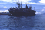 USS Sanborn (APA-193) in harbor at dawn or dusk, circa late-1944 or 1945, photo 4 of 4