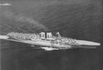 USS Saratoga preparing to launch aircraft, 31 May 1934