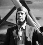 Charles Lindbergh aboard USS Saratoga, 8 Feb 1929