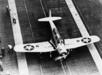 SB2U-1 Vindacator dive bomber of VB-3 squadron aboard USS Saratoga, 1938